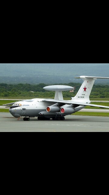 Avión ruso A-50U de detección y control de radar de largo alcance parte para realizar una misión