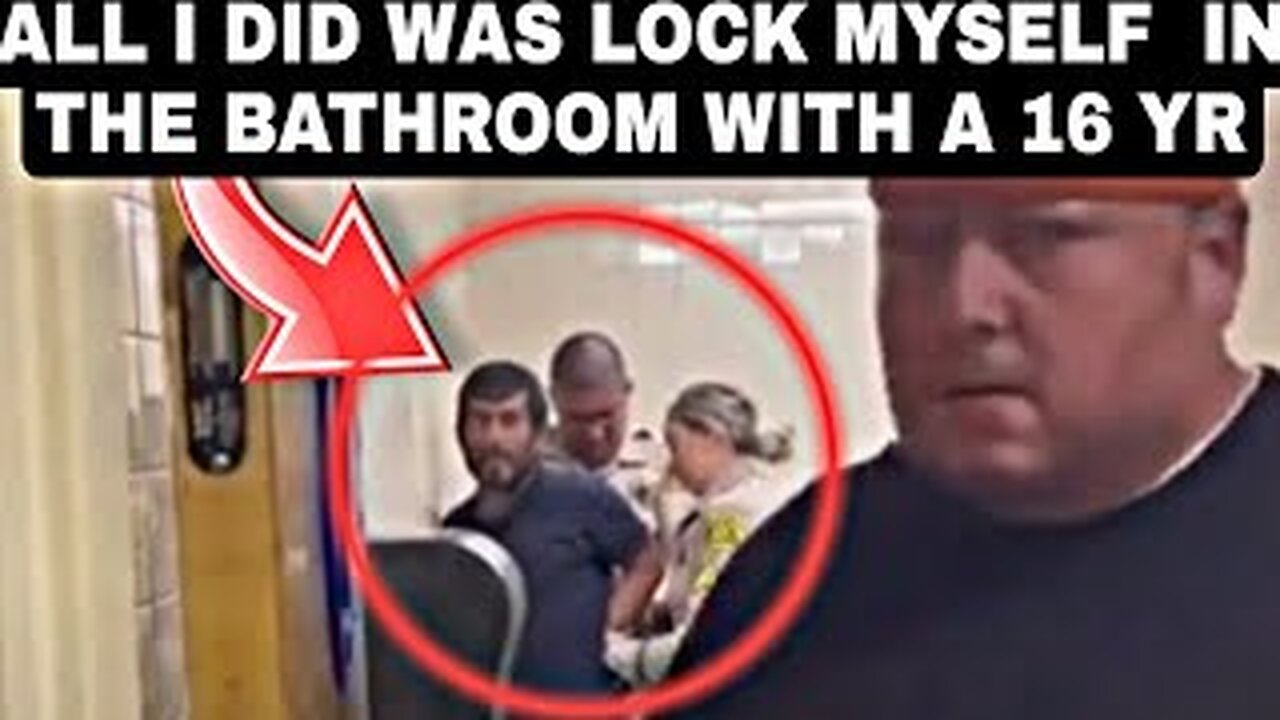 Guy gets caught locking himself in bathroom with teenage girl