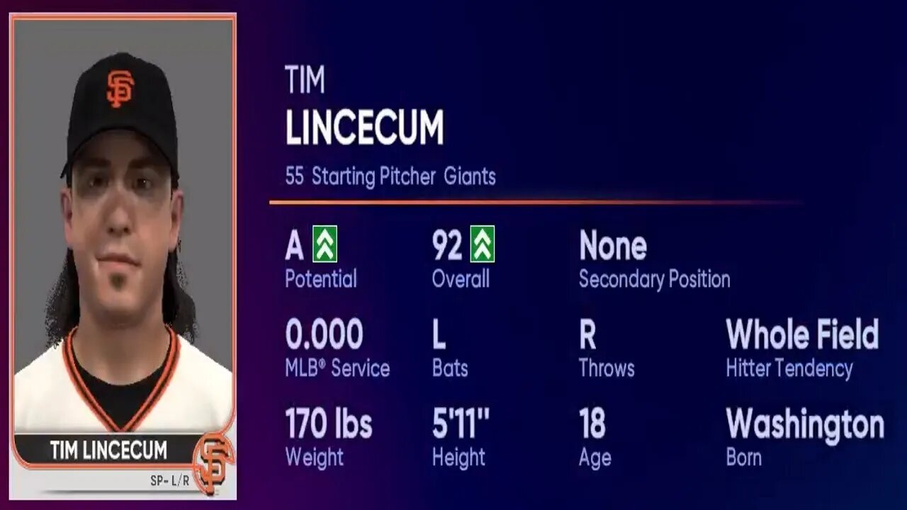 How To Create Tim Lincecum MLB The Show 22