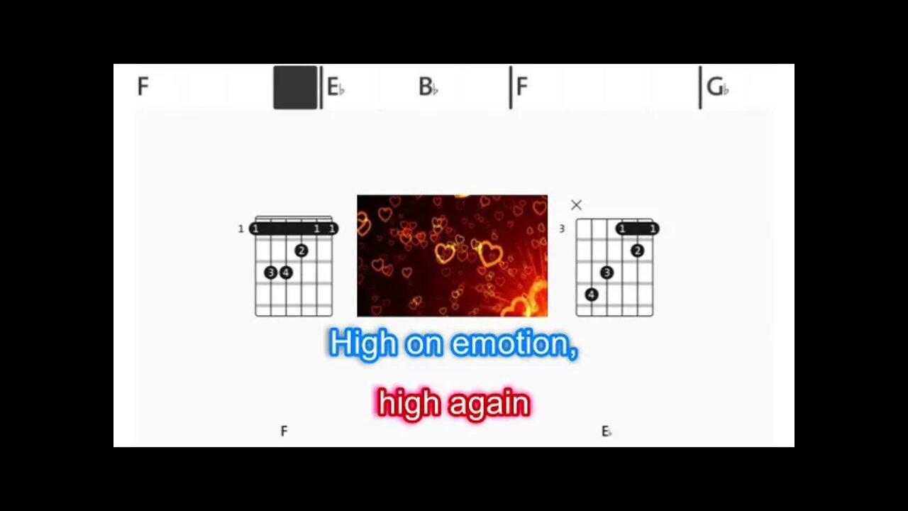 CHRIS DE BURGH - High On Emotion - (Chords & Lyrics like a Karaoke)