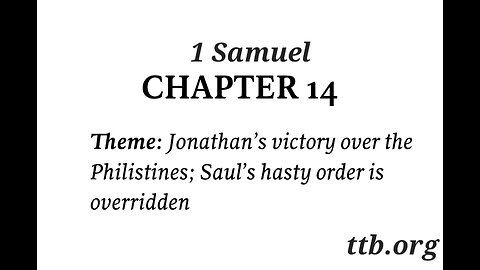 1 Samuel Chapter 14 (Bible Study)