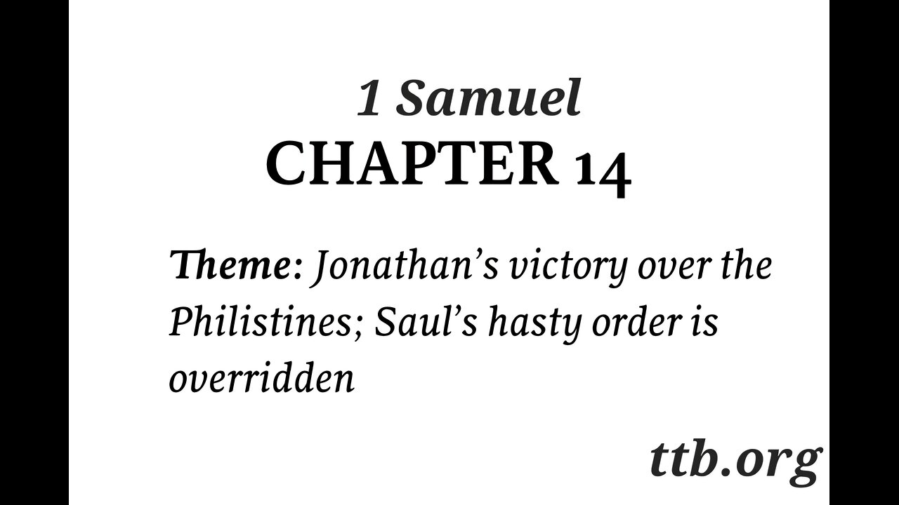 1 Samuel Chapter 14 (Bible Study)