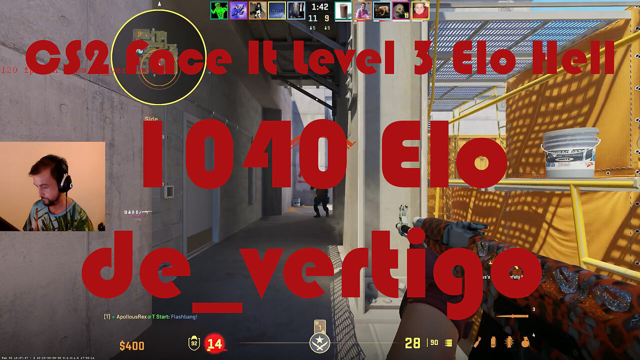 CS2 Face-It Elo Hell! - Face-It Level 4 - 1040 Elo - de_vertigo