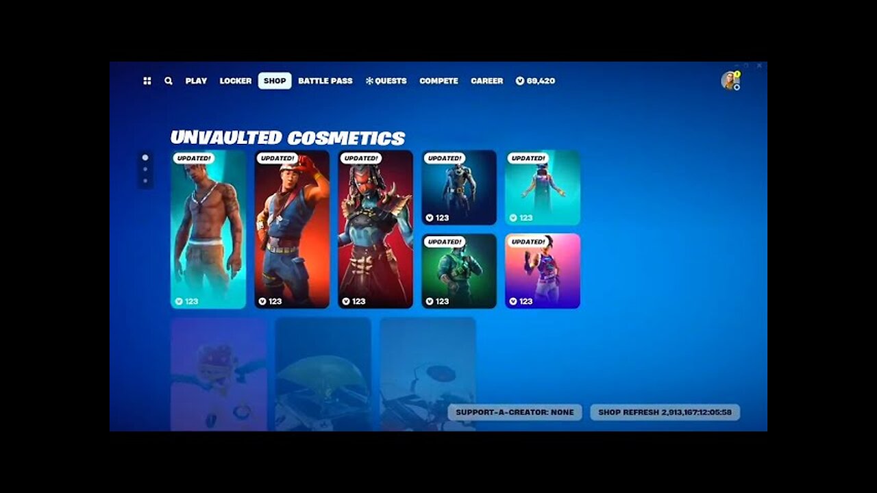 FORTNITE UNVAULTED ITEMSHOP!!😨