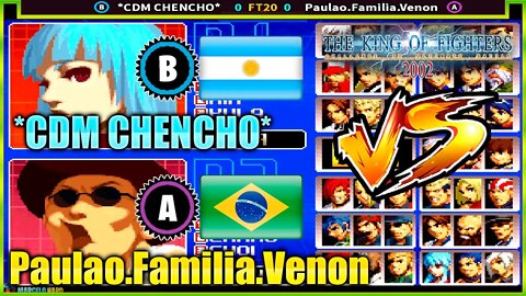 The King of Fighters 2002 (*CDM CHENCHO* Vs. Paulao.Familia.Venon) [Argentina Vs. Brazil]