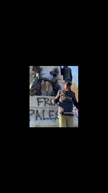 An American Patriot Loses His Mind Over Pro-Hamas Vandalism All Over General Lafayette In D.C.