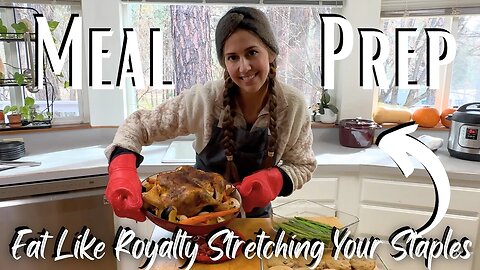 WEEKLY MEAL PREP COOKING FROM SCRATCH INSPIRATION | SpatchCock Chicken, Broth & Roast Vegetable Soup
