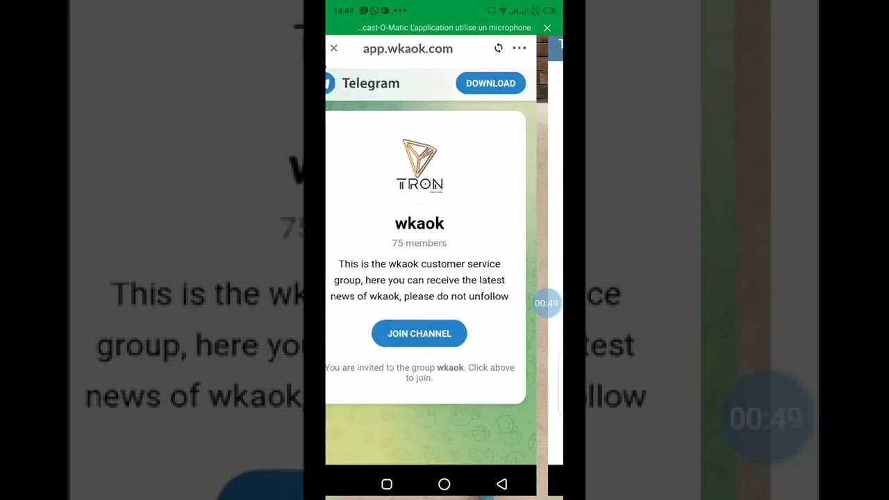 Comment contacter service clientèle appwkaok problème de retrait usdt tron