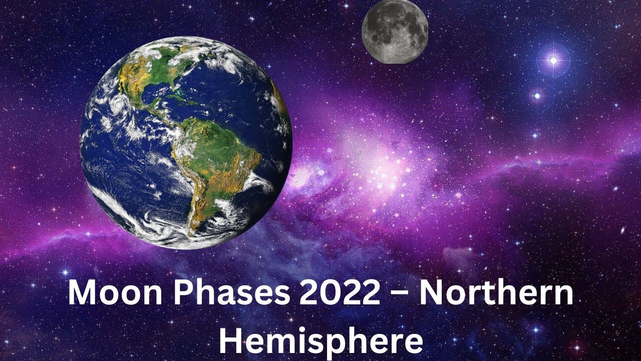 Moon Phases 2022 – Northern Hemisphere – 4K