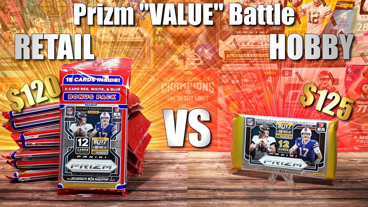 $120 of RETAIL vs $125 of HOBBY | 2021 Prizm Football VALUE Battle 8 Cellos vs a Hobby Pack