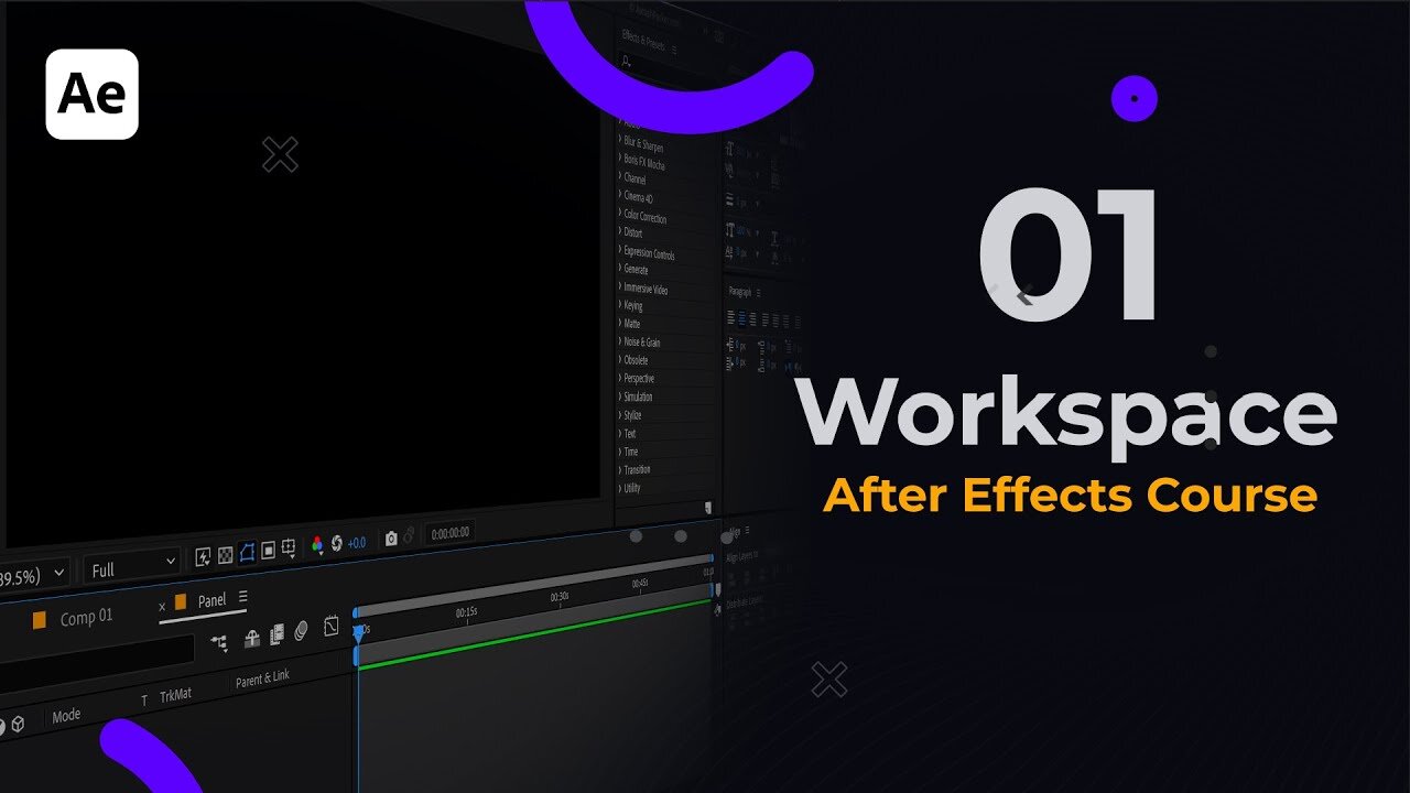 Workspace Overview | After Effects Full Course for Beginners - Tutorial E01