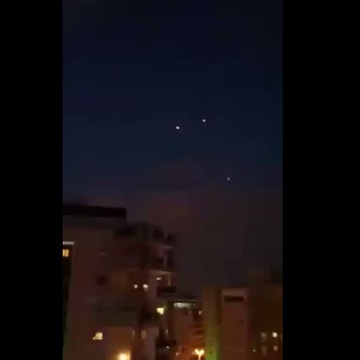 Iron Dome intercepting rockets over Ashdod, Israel
