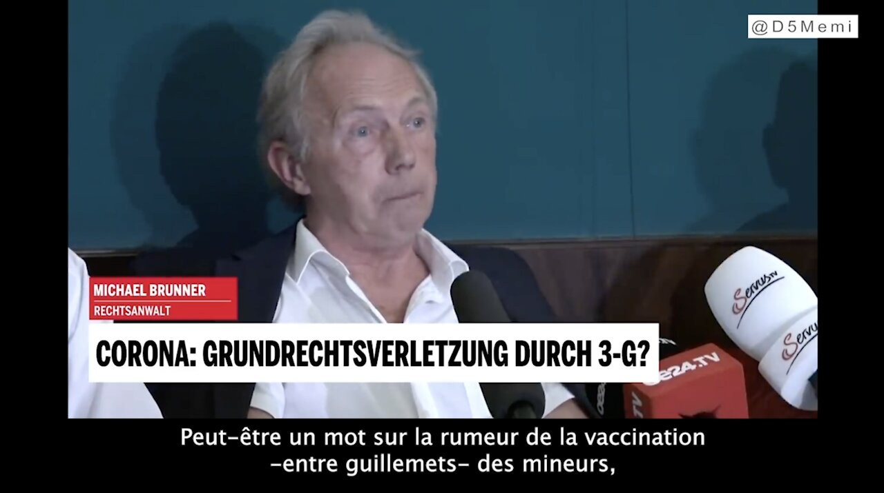 L’avocat autrichien Me Michael Brunner sur la vaccination obligatoire. VOStFr