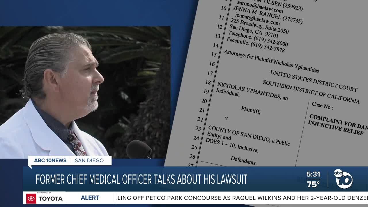 Former Chief Medical Officer talks about lawsuit against San Diego County