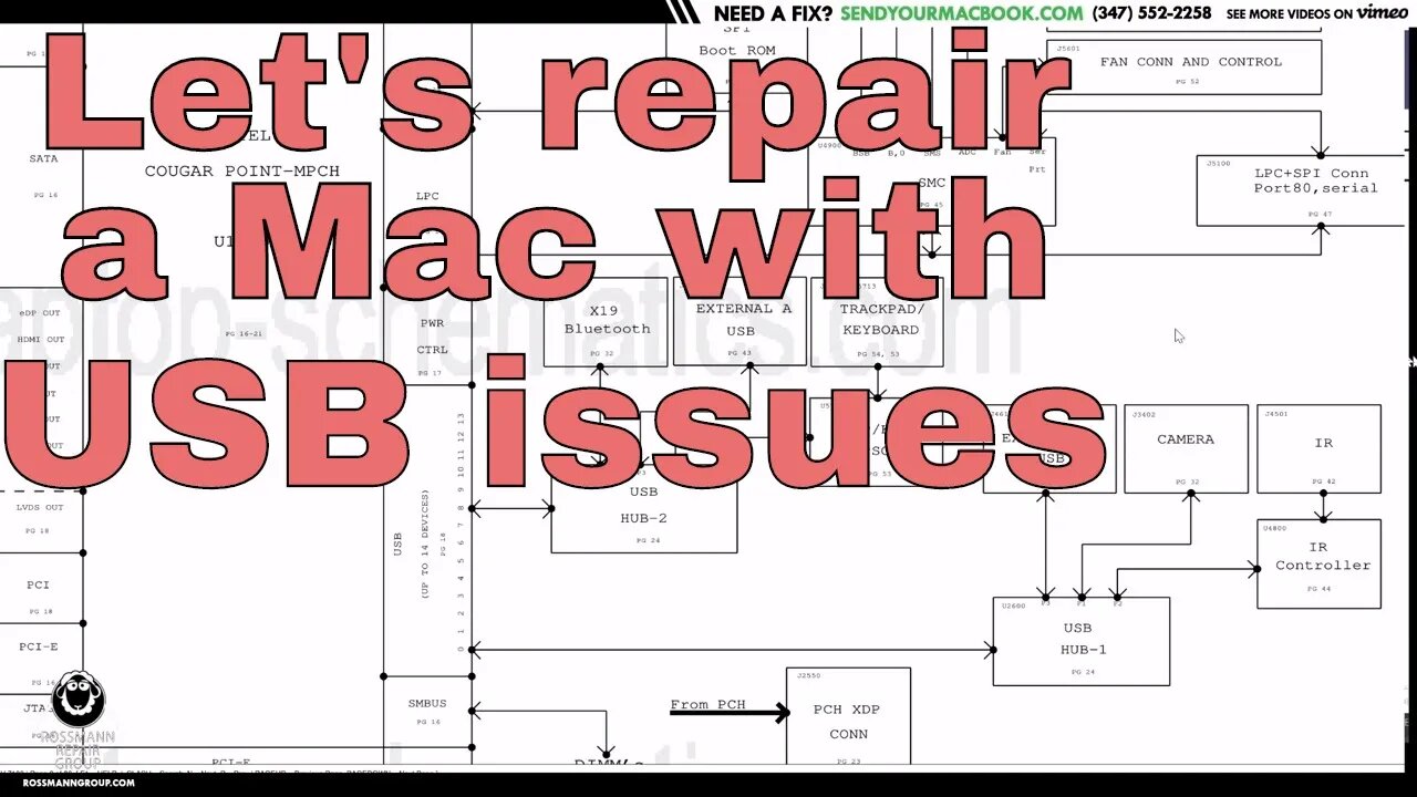 Macbook Pro USB port not working: repair, diagnosis and solution.