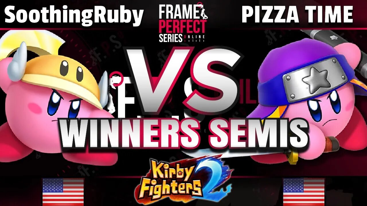 FPS3 Online Winners Semis - SoothingRuby (Cutter/Ninja) vs. PIZZA TIME (Ninja) - Kirby Fighters 2