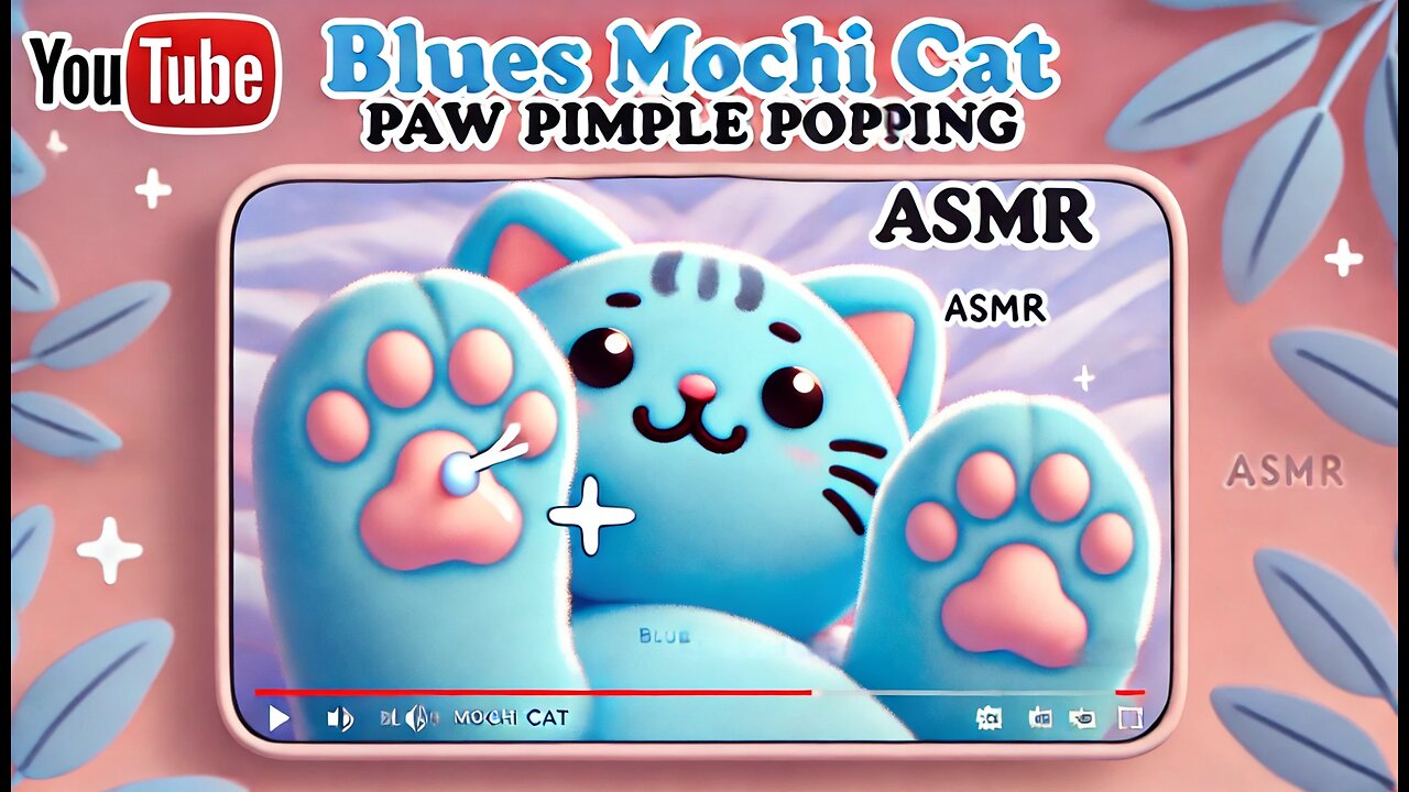 Blues Mochi Cat Paw Pimple Popping ASMR