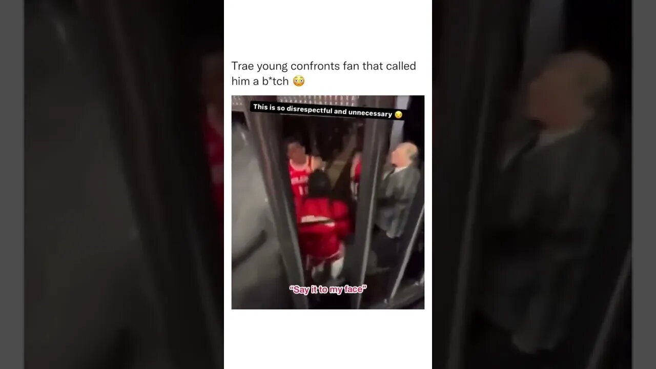 Trae Young confronts a trash talking fan 😳