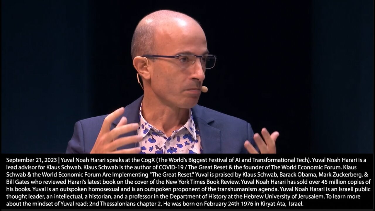 Yuval Noah Harari | "Potentially We Are Talking About the End of Human History. Not the End of History, Just the End of That Part of History That Was Dominated By Human Beings. It's Now Possible to Create Total Surveillance Regimes."