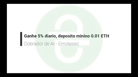 Finalizado - Emclassic - Ganhe 5% diários do seu deposito