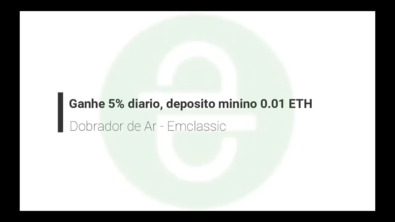 Finalizado - Emclassic - Ganhe 5% diários do seu deposito