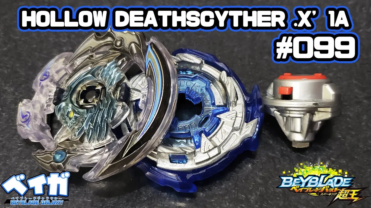 Testando combos 099 - HOLLOW DEATHSCYTHER .X' 1A vs 3 combos - Beyblade Burst ベイブレードバースト