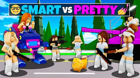 BRAINS vs BEAUTY WAR in Roblox Brookhaven RP!!
