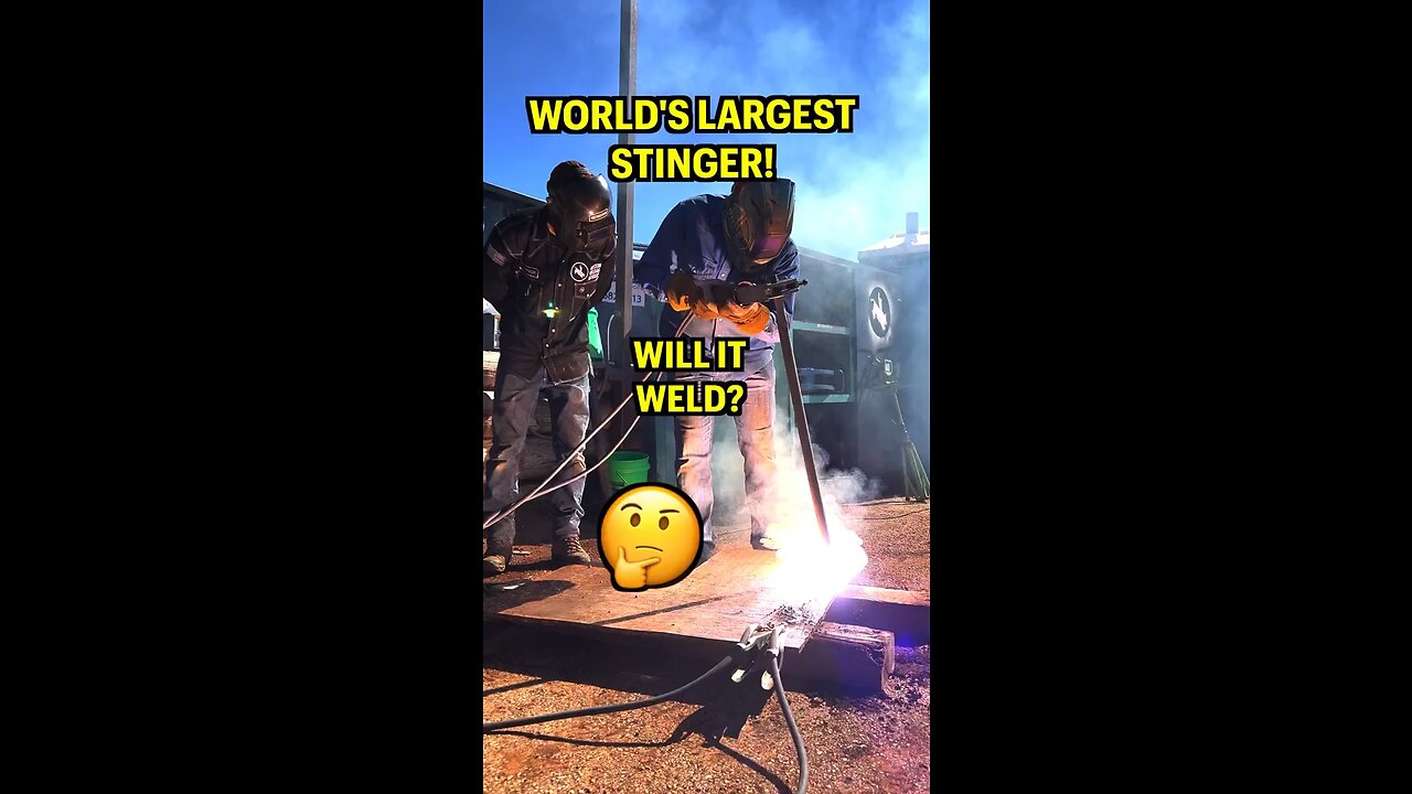 World Largest Welding Rod & Stinger! Will it Weld? #welding #bluecollar