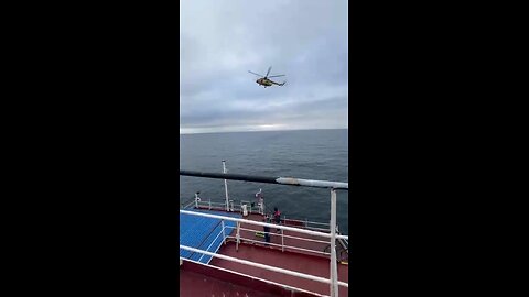 Helicopter of NSSA injured sailor from the ship