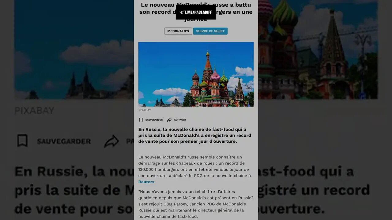 « Hello, les Américains. Je suis Natacha de Russie et je voudrais vous remercier… »
