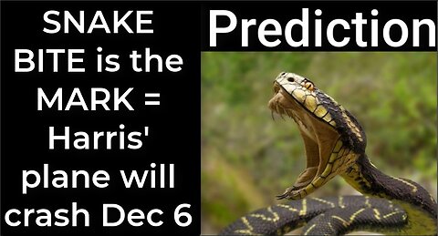 Prediction - SNAKE BITE prophecy = Harris’ plane will crash Dec 6