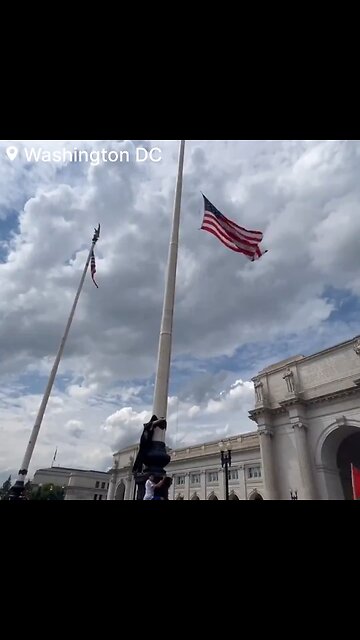 Absolute Chaos as Pro-Palestine Protesters Burn American Flags at Union Station