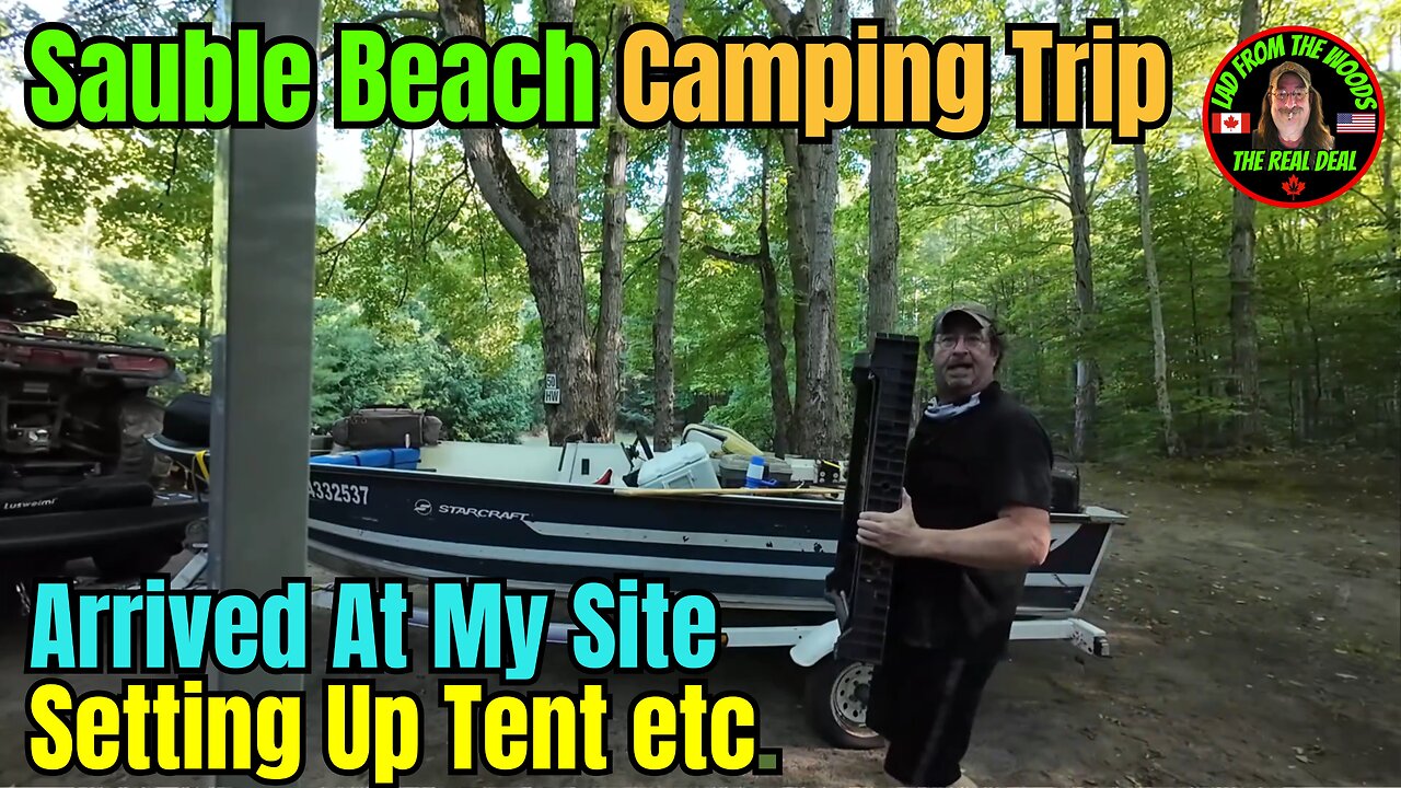 08-12-24 - Sauble Beach Camping Trip - Arrived At My Site, Setting Up Tent etc - Part-11