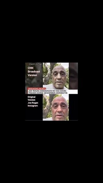 CNN broadcast version Vs Joe Rogan's Original Instagram version. Filters on his announcement video