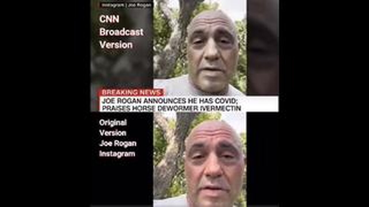 CNN broadcast version Vs Joe Rogan's Original Instagram version. Filters on his announcement video