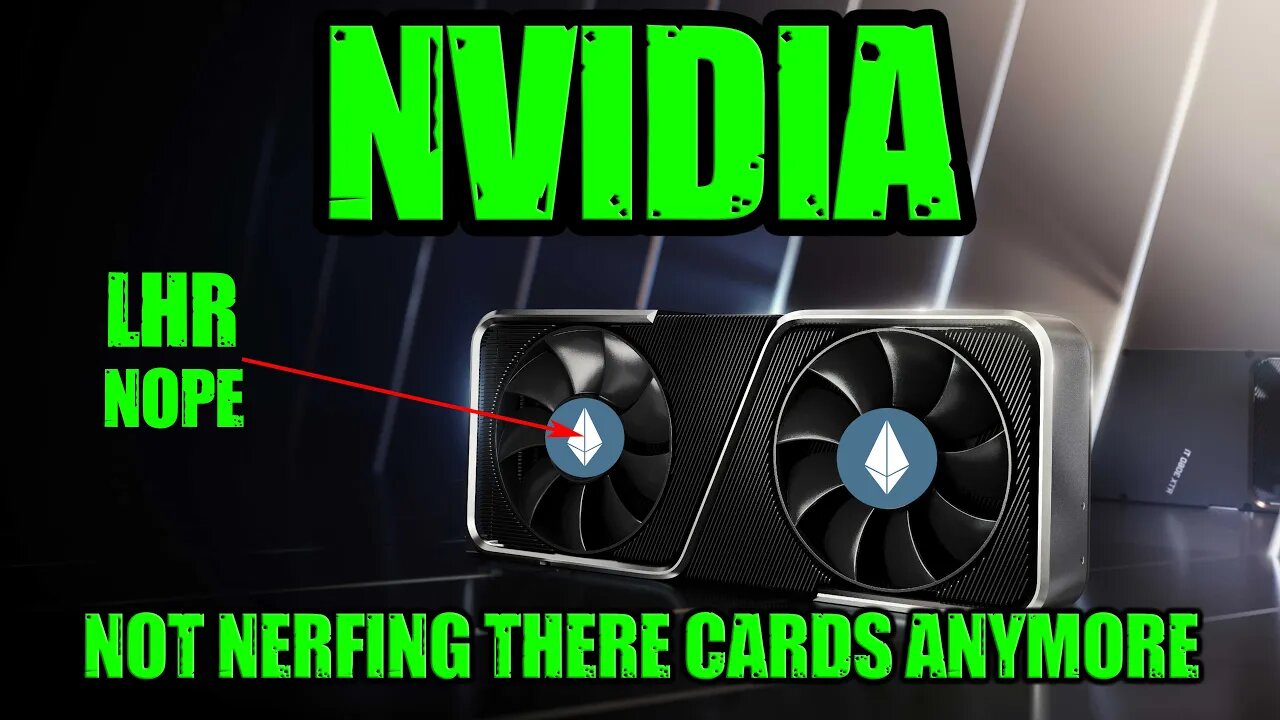 Nvidia LHR (Mining Nerf) But Not On There Own Cards? WHAT!!!