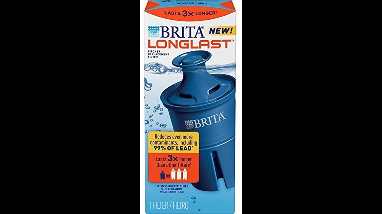 Brita Longlast+ Water Filter, Longlast+ Replacement Filters for Pitcher and Dispensers, 3 Count