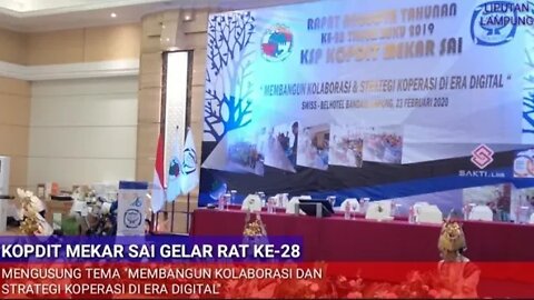 KOPDIT MEKAR SAI RAT KE-28 USUNG TEMA MEMBANGUN KOLABORASI DAN STRATEGI KOPERASI DI ERA DIGITAL
