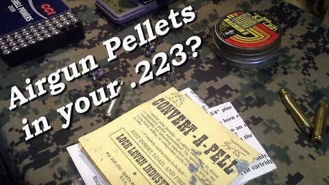 Convert-a-pell, Airgun Pellet Adapter for your .223 Rifle.