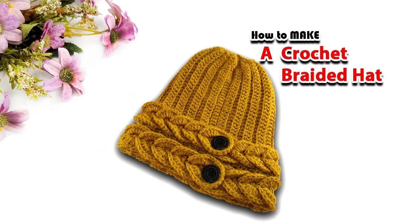 How To Make A Braided Crochet Hat l Crafting Wheel.