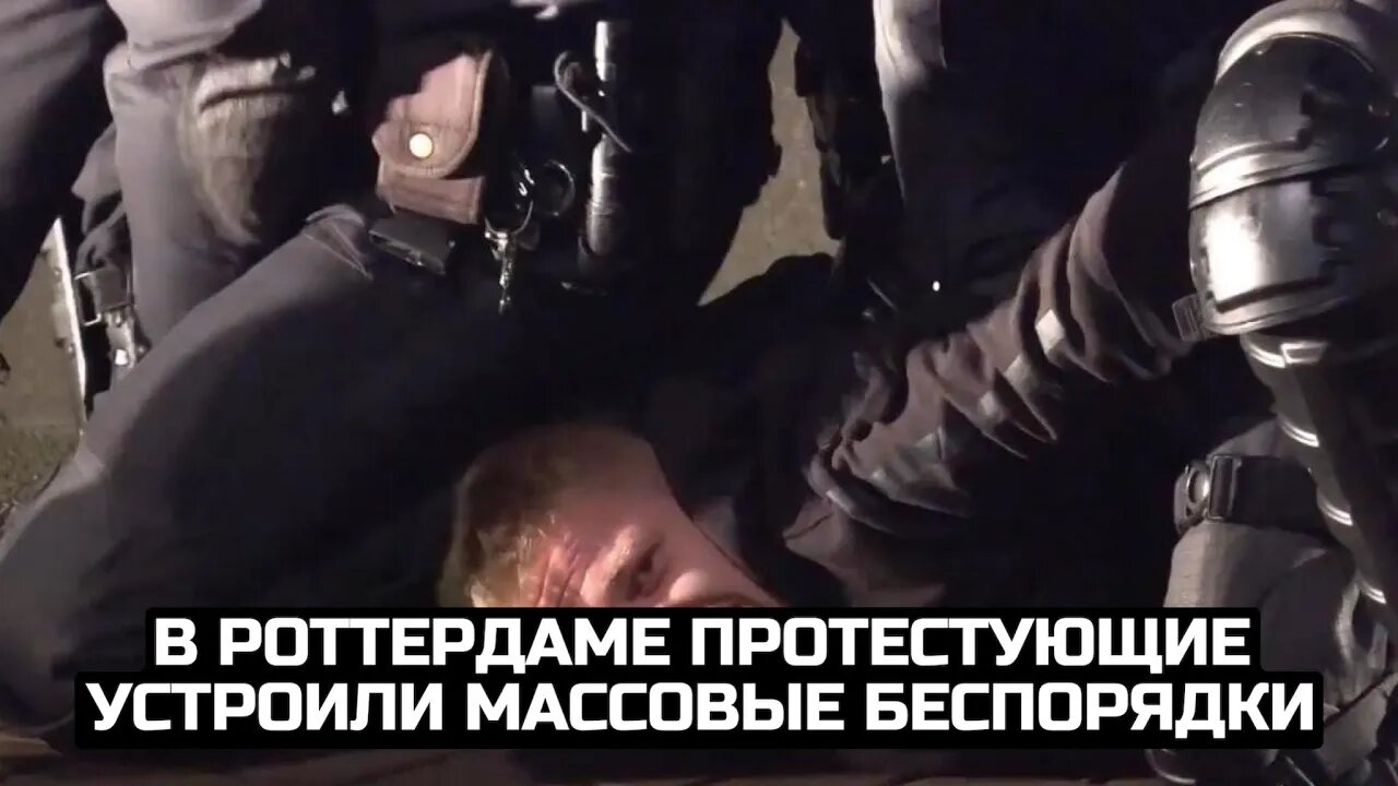 В Роттердаме протестующие устроили массовые беспорядки