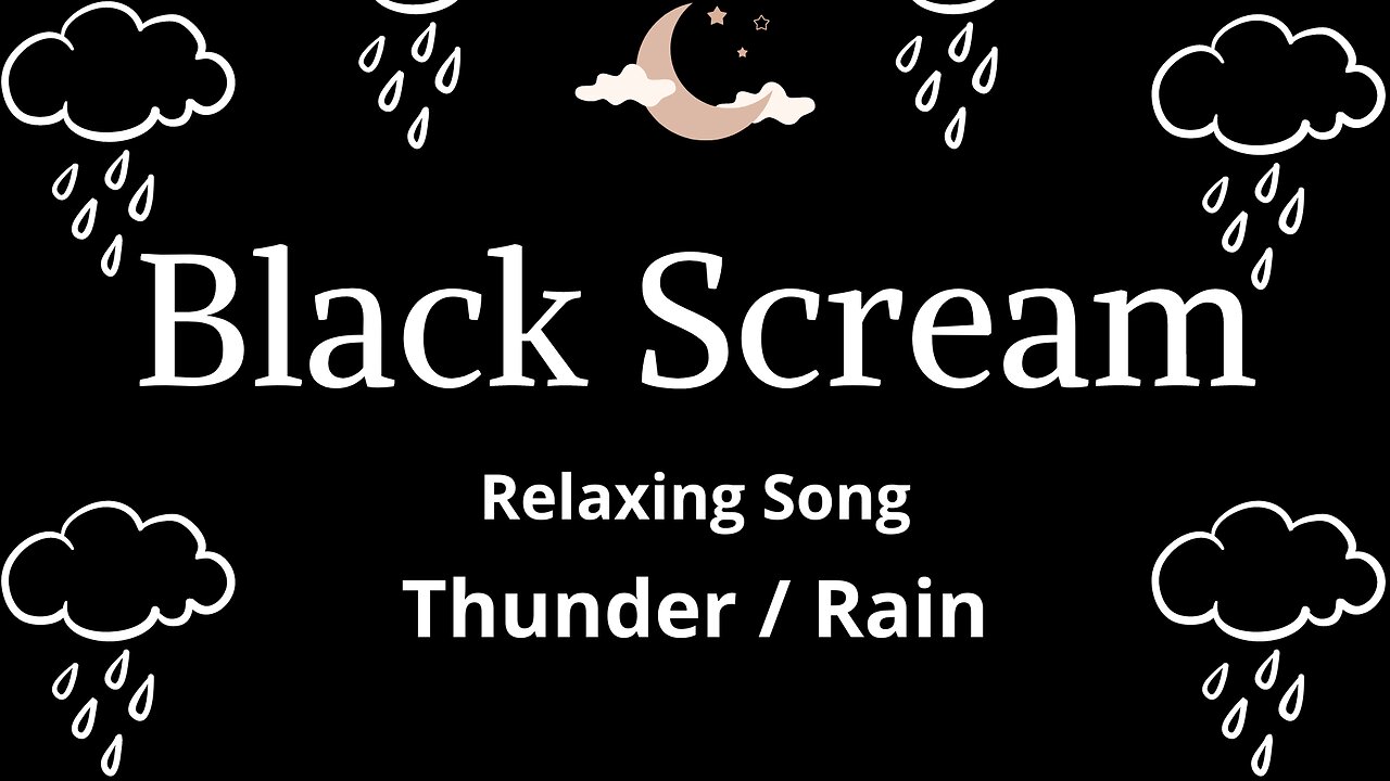 BLACK SCREAM - Thunder/Rain. Sleep in 5 minutes. Sleep and Relaxation. #sleep #relaxation #rain