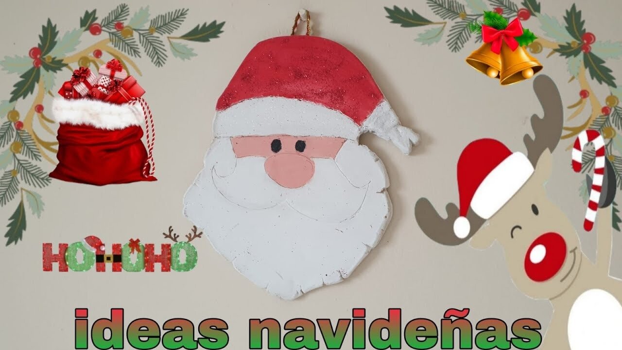 COMO HACER LA CARA DE PAPA NOEL EN YESO_SANTA CLAUS