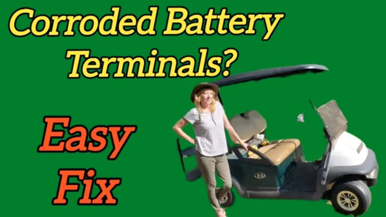 Golf Cart Batteries Corroded on a Club Car Precedent 48 Volt. How To Clean and Fill the Batteries