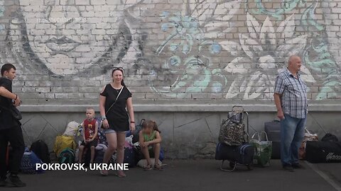 Ukrainians wait for buses and trains out of Pokrovsk as Russian forces advance towards city