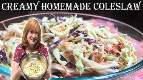 HOMEMADE CREAMY COLESLAW | How to Make Easy Coleslaw Recipe