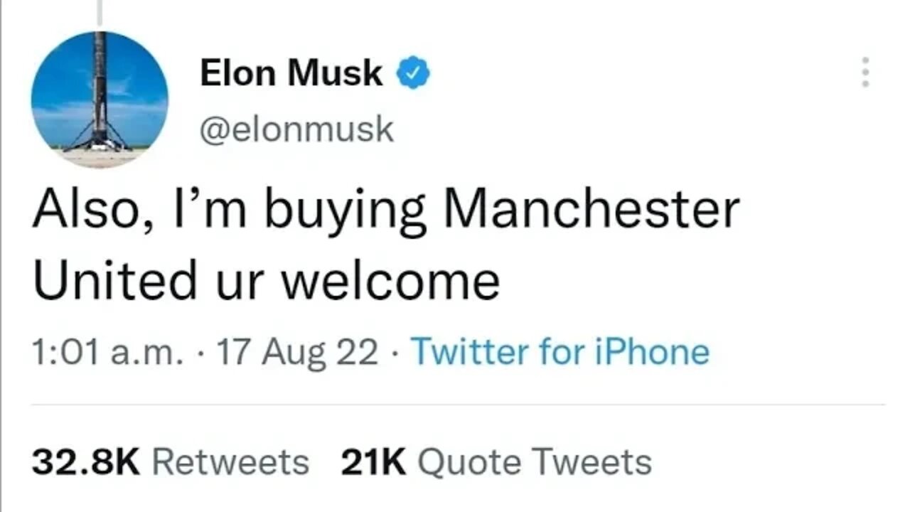 Elon Musk buying Manchester United