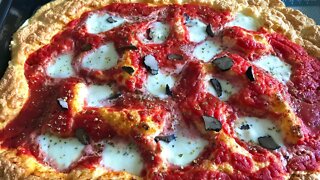 HIGH PROTEIN PIZZA crust with ONLY 2-ingredients 🍕 | Low-Carb and Grain-Free