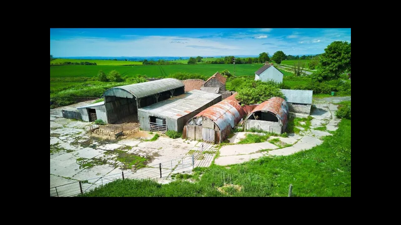 Rusty Corrugated Barns in Somerset