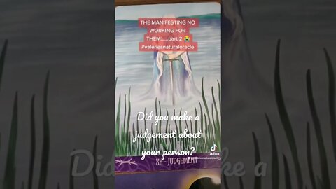 DID YOU MAKE A JUDGEMENT? #valeriesnaturaloracle